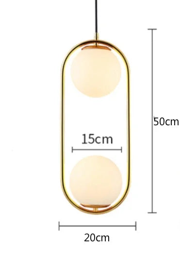 Moderne Led Hängen Lampe Minimalismus Metall Anhänger Lichter Glas Runde Glas Ball Nacht Beleuchtung Wohnzimmer Küche Nordic Deco
