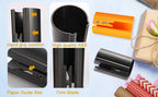 Coupe-papier cadeau coulissant HORN - Coupe-papier cadeau facile à glisser pour Noël et les anniversaires, ABS durable, orange/noir