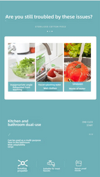 6-lagiger Wasserhahn-Wasserfilter, Wasserhahn-Reiniger 360 °   Drehbare Kokosnusskohle-Düse für Wasserhahn, Küche, Haushaltswasserfilter