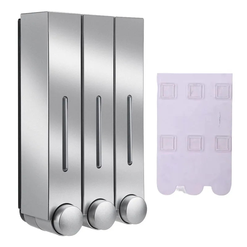 Seifenspender für 1/2/3 Tassen, Wandmontage, Duschseifenspender, Duschgel, Waschmittelspender für Badezimmerzubehör, kein Stanzen