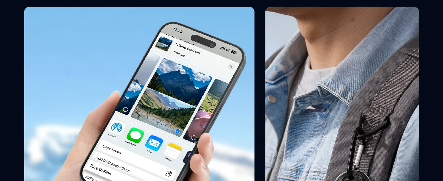 ORICO 1 TB externe SSD bis zu 1050 MB/s Design zum Aufhängen, tragbares Solid-State-Laufwerk, PSSD für Tablets, Laptops, C10