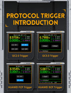 FNB58 USB-Tester, Voltmeter, Amperemeter, Typ C, Schnellladungserkennung, Auslöser, Kapazitätsmessung, Welligkeitsmessung