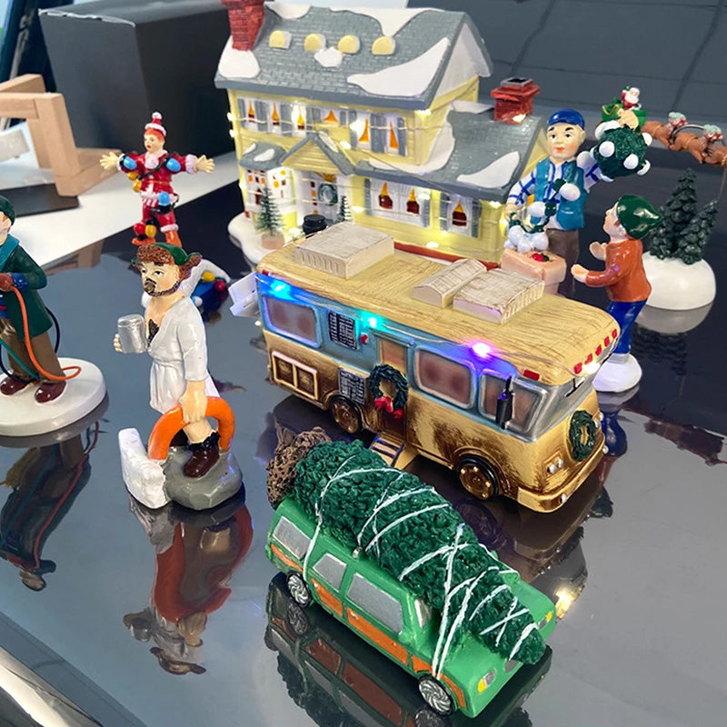 Weihnachts dorf beleuchtet Ornament, Weihnachts ferien Dorf Schnee dorf für Urlaub Dekorationen Griswold Stil Haus