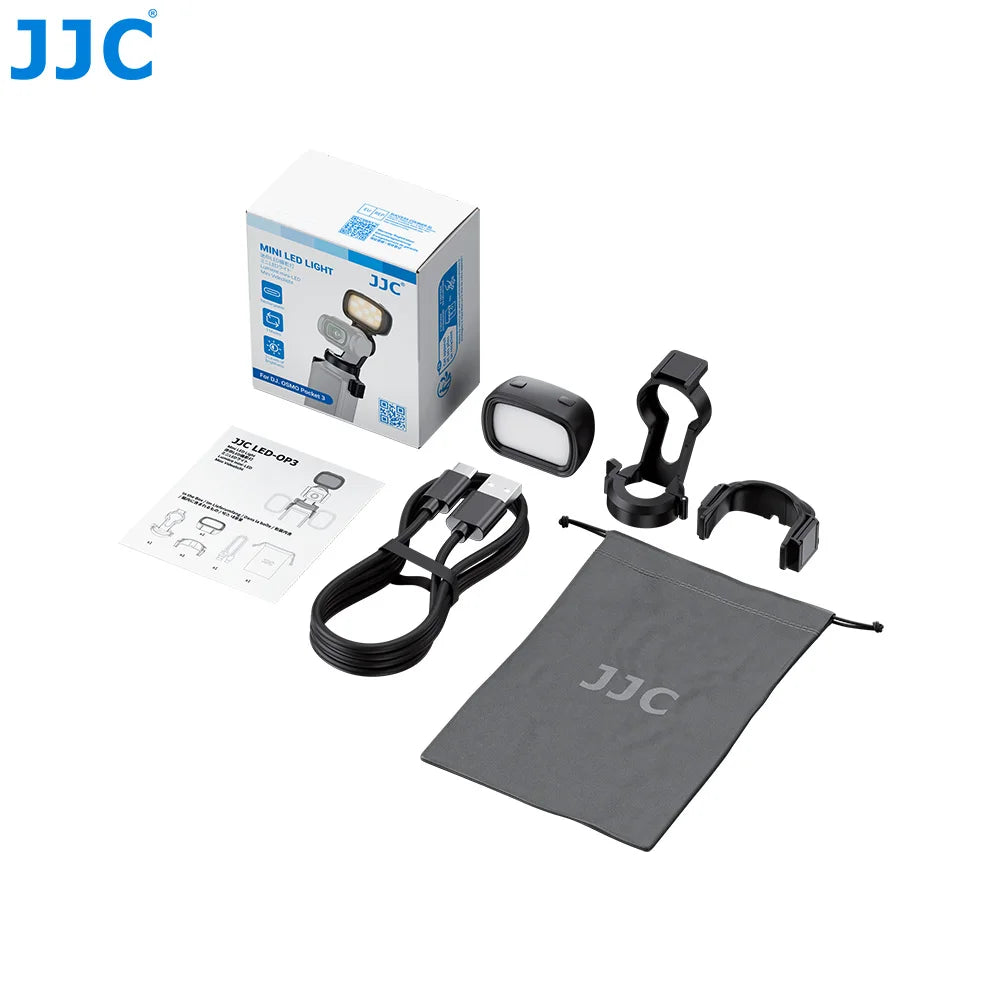 JJC Osmo Pocket 3 Mini-LED-Licht, magnetisches Fülllicht, Video-Selfie-Licht für DJI Osmo Pocket 3, wiederaufladbare Zusatzbeleuchtung