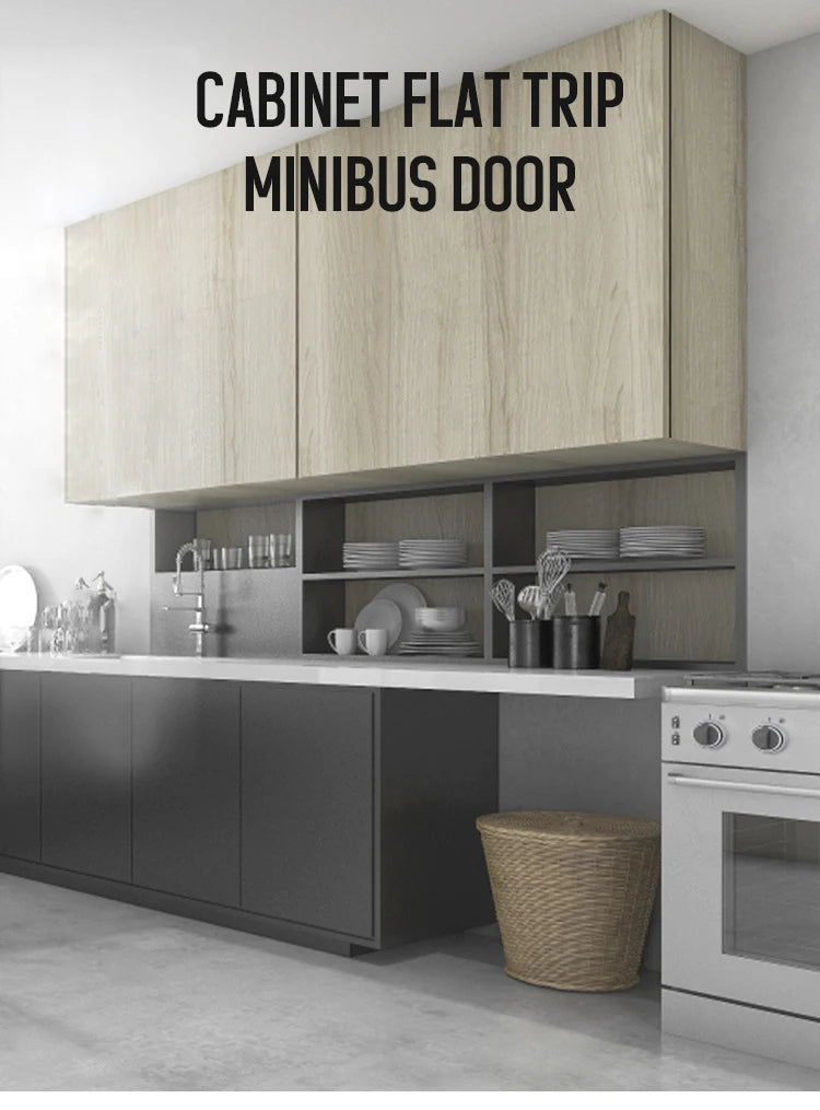 Möbelbeschläge in Sondergröße, Schlafzimmer, Aluminium, eingebetteter Kleiderschrank, Platzierungstür, koplanare Dämpfung, Schiebesystem