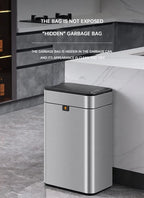 50l 60l Küche Smart Mülleimer Edelstahl Abfallbehälter automatische Mülleimer große Smart Eimer Müll Haus Papierkorb