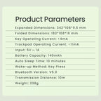 NILLKIN Klappbare Bluetooth-Spieltastatur, kabellos, iPad, Handy, Tablet, universelles Notebook, kompakt, tragbar, Gaming-Tastatur