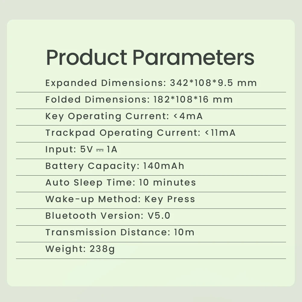 NILLKIN Klappbare Bluetooth-Spieltastatur, kabellos, iPad, Handy, Tablet, universelles Notebook, kompakt, tragbar, Gaming-Tastatur