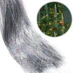 Wiederverwendbarer Weihnachtsbaum aus Metalldraht, Festivals, Dekor, silberfarben, Weihnachtsbaum, Lametta, Eiszapfen, schillernde Goldfarbe