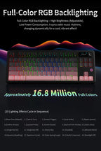 AJAZZ MK87 Drahtlose mechanische Tastatur 75 % Tri-Mode RGB PBT Tastenkappen Hot-Swap-Gaming-Tastaturdichtung 10000 mAh für Gamer PC/Mac