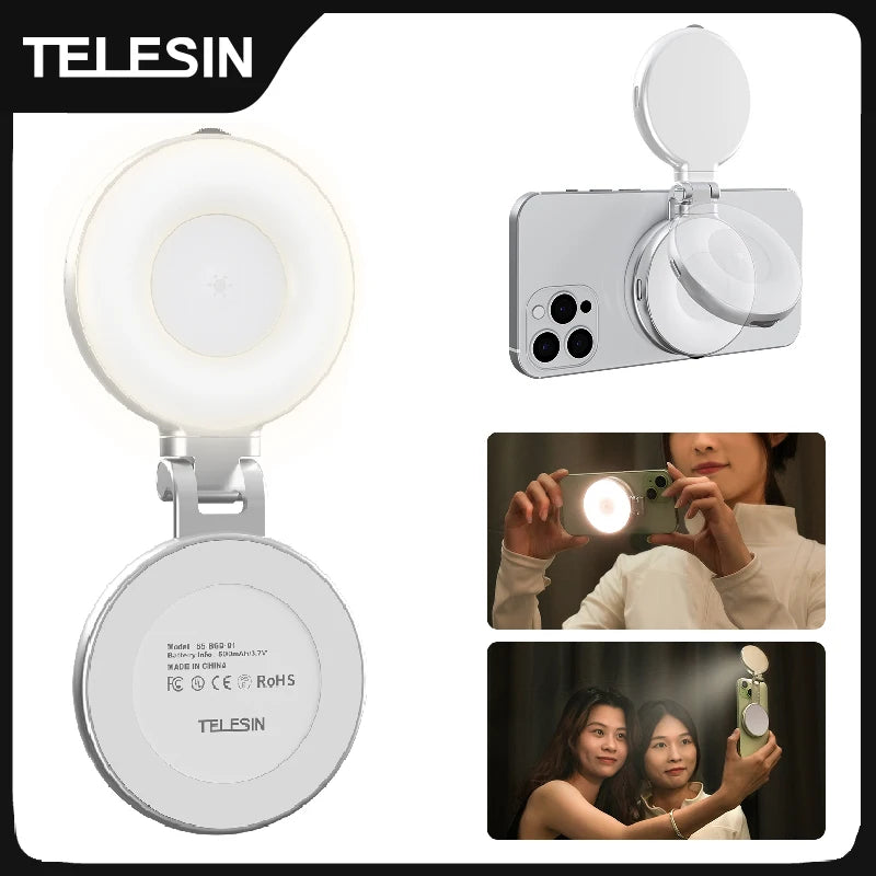 TELESIN- Smartphone Magnetisches Fülllicht, Mini-Selfie-Licht