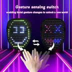 LED-Maske mit Gestenerkennung – 234 RGB-LEDs, 50 Muster, USB-C | Halloween Cosplay