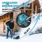 Gisam Akku-Schneepflug, bürstenlos, 33 cm Arbeitsbreite, kabellos, für Straßen und Höfe, kompatibel mit Makita 18V Akkus