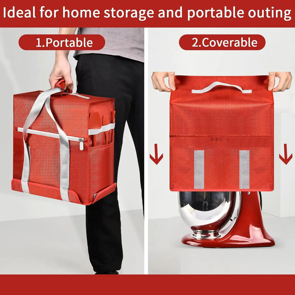 Standmixer-Abdeckung, kompatibel mit KitchenAid Standmixer 4,5–5 Quart, tragbare Reise-Aufbewahrungstasche (nur Box)