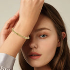 4er Set C-förmige Manschettenarambänder aus Edelstahl – DIY Schmuck