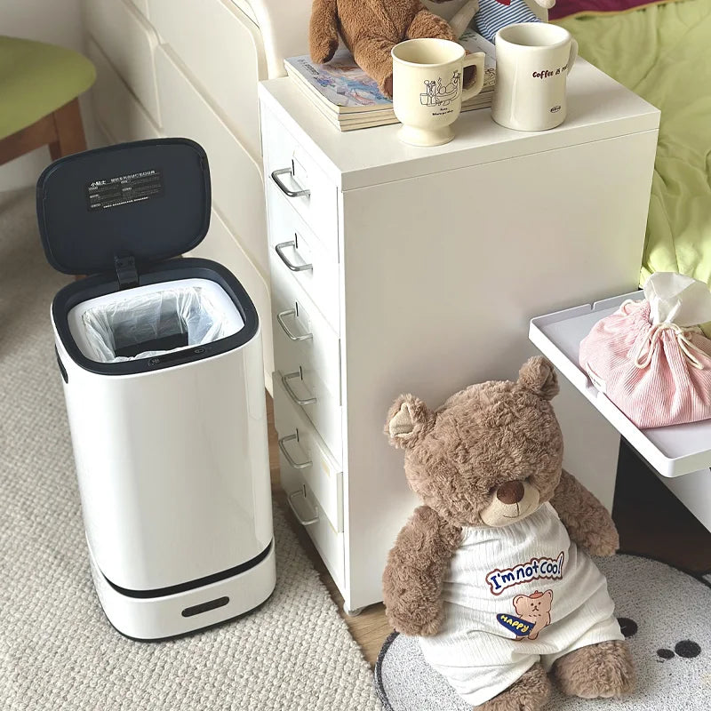 13L Smart Mülleimer mit automatischer Verpackung Müllsack Badezimmer Toilette Mülleimer Automatische Close Bag Adsorption Papierkorb