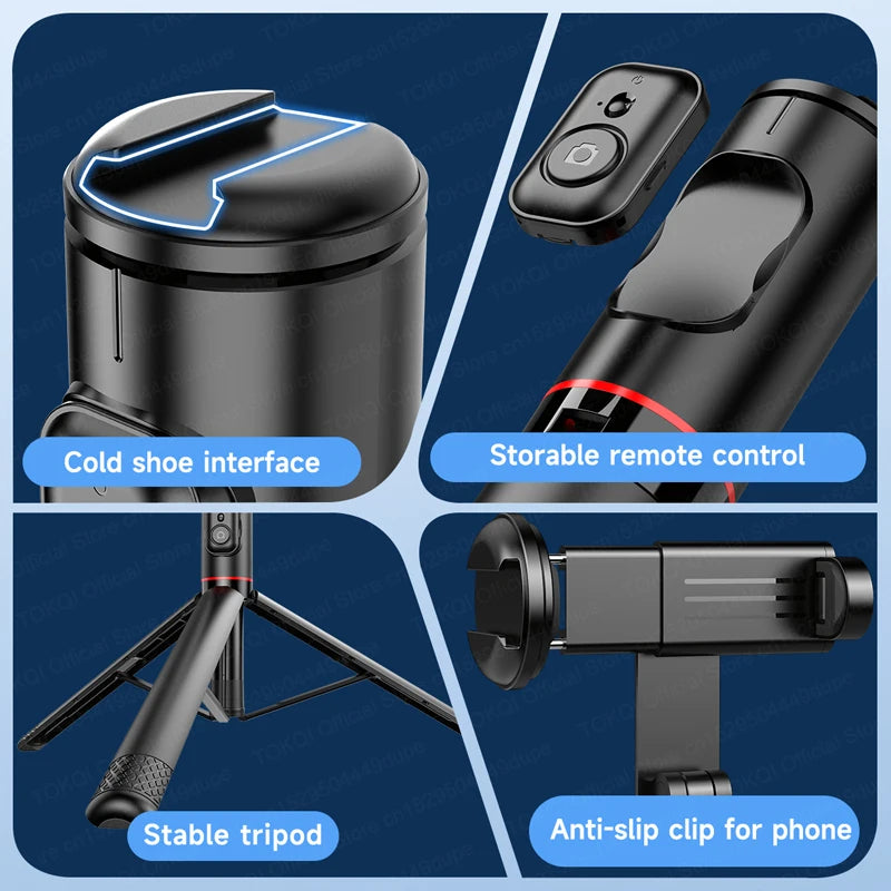 TOKQI C10 Selfie Stick Stativ – 1,83m / 72 Zoll, Bluetooth, Aluminium | iPhone & Android