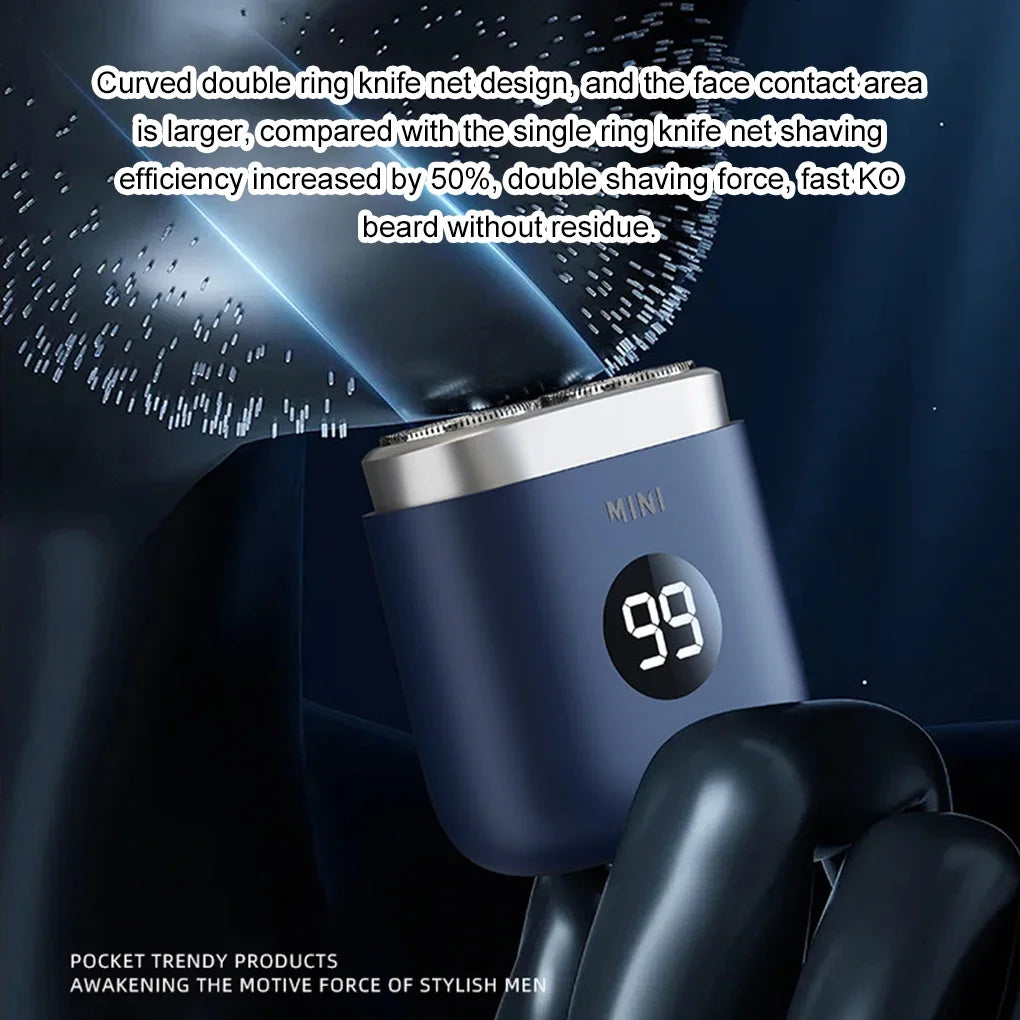 Präzisionsrasierer für Männer, tragbarer Elektrorasierer für schnelle Ergebnisse, Achselhaare, Mini-Elektrorasierer, grau