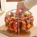 Edelstahl-Spießhalter für Air Fryer & BBQ – Vertikales Kebab-Rack, 13 oder 25 Spieße
