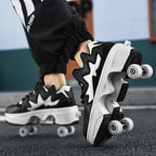 Kinder-Rollschuhe mit Allradbremsen, neue Leder-Rollerblades für Kinder