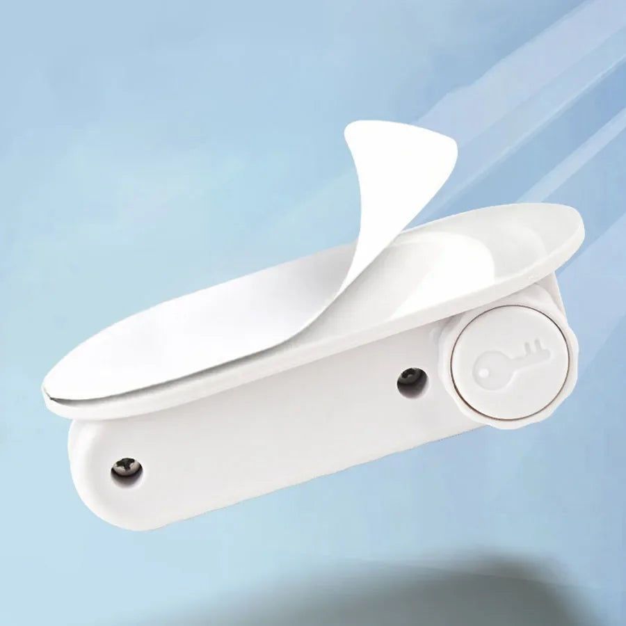 Türhebelschloss Universal Anti-offener Griff Kind Baby Sicherheitsschlösser Stanzfreies Multifunktions-Sicherheitsschloss mit versteckter Knopfschnalle