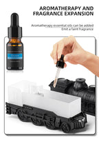 Kreativer Vintage-Zug-Lokomotive-Luftbefeuchter, Aroma-Diffusor, Sprühgerät mit Quallen-Rauchring für die Aromatherapie mit ätherischen Ölen