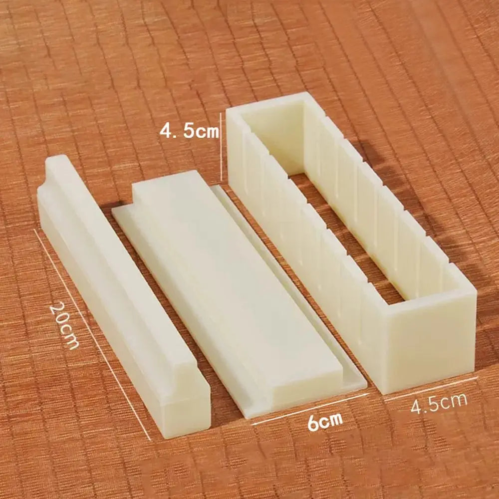 Neue 3 stücke Sushi Maker Ausrüstung Kit Kunststoff Kimbap Sushi Rollen Form Runde Quadratische Herz-förmigen Sushi, Der Werkzeuge kuchen Rolle Form