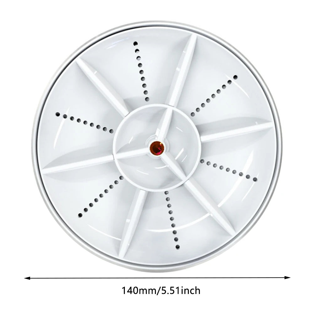 Shunmaii Mini Turbo Geschirrspüler – 18W, USB, Ultraschall & Wirbelreinigung, 2 Modi, Auto-Abschaltung | 140×70mm | Weiß