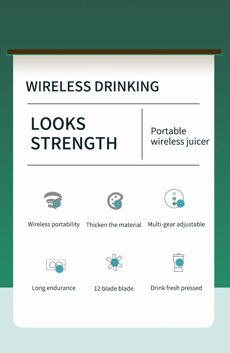 Neuer tragbarer Saftbereiter-Mixer für Shakes, Smoothies, 700 ml, mehrere Farben, 12 Klingen, schnelles Mischen, 2-in-1-Mixer, Flaschen-Entsafter