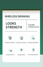 Neuer tragbarer Saftbereiter-Mixer für Shakes, Smoothies, 700 ml, mehrere Farben, 12 Klingen, schnelles Mischen, 2-in-1-Mixer, Flaschen-Entsafter