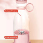 Wiederaufladbare Mixer, frische Frucht-Entsafter, blau/rosa, tragbare USB-Saftflasche, Mini-schneller elektrischer Mixer, Smoothie-Eismaschine