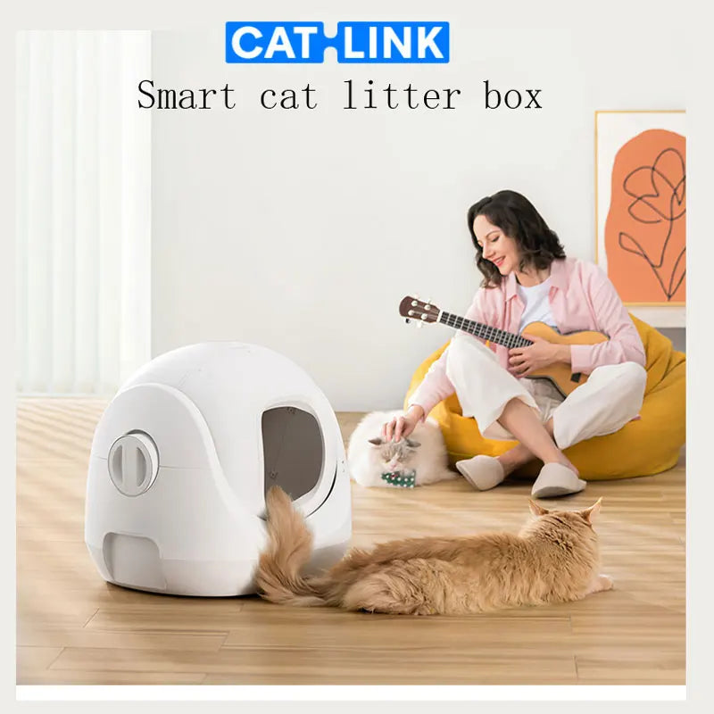 CATLINK Selbstreinigende Katzentoilette, automatische Toilette für Katzen, großer geschlossener Sandkasten, Katzenhaustier, intelligente Artikel, Arenero Gato Cerrado Katzentoilette