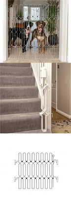 Haustierzaun, Isolationstür, faltbarer Haustierzaun, Etikettierung für Türzaun aus Edelstahl