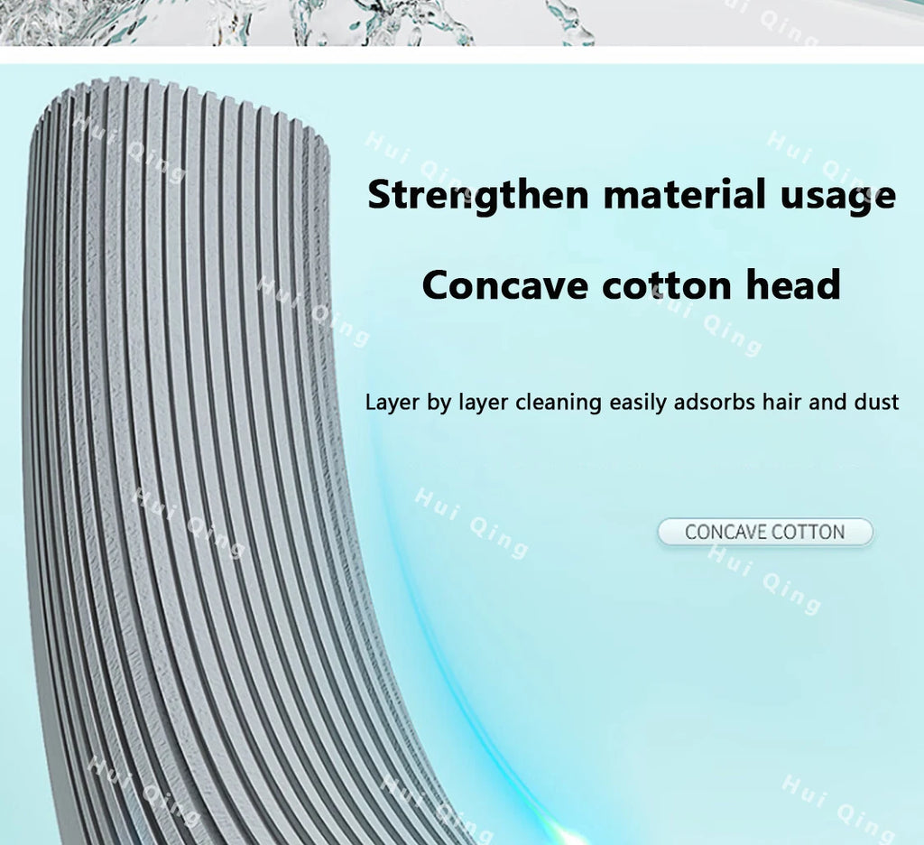 Gepresster selbstentleerender Gummi-Baumwollmopp, freihändiger magischer selbstreinigender Flachmopp, wiederverwendbarer Schwamm, Haushalts-Bodenreinigungswerkzeug