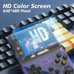 R36S Retro-Handheld-Videospielkonsole, Linux-System, 3,5-Zoll-IPS-Bildschirm, tragbarer Handheld-Videoplayer, 64 GB, 15.000 Spiele