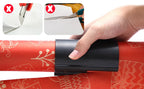 Coupe-papier cadeau coulissant HORN - Coupe-papier cadeau facile à glisser pour Noël et les anniversaires, ABS durable, orange/noir