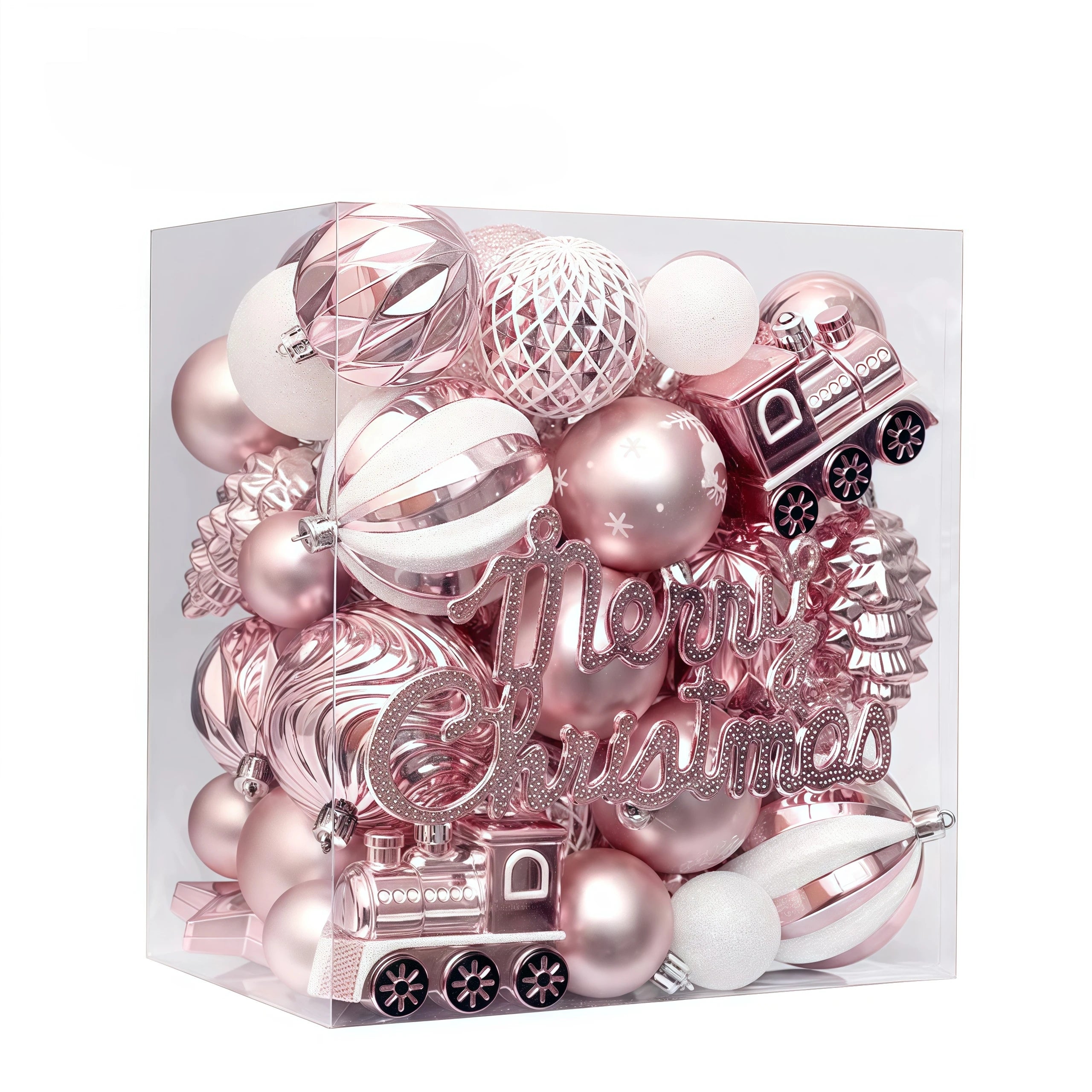 65PCS Champagner Gold Weihnachten Ball Dekorationen Matt Glänzend Wasser Welligkeit Design Weihnachten Kugeln Weihnachten Baum Ornamente Wohnkultur