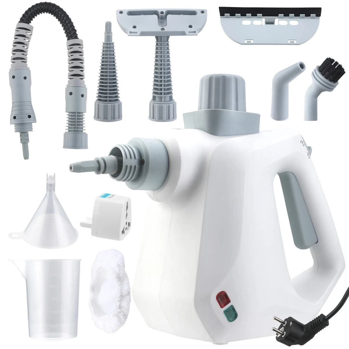 SUSWEETLIFE CG1982 Handdampfreiniger 1050W – 3 Bar, 30 Sek. Aufheizzeit, Multifunktional | CE | EU, UK & AU