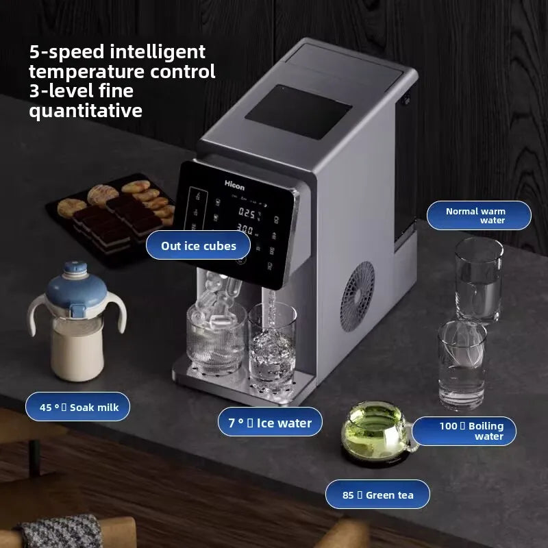 3-in-1-Eisbereiter und Wasserspender: Haushaltsgerät für die Arbeitsplatte mit sofortiger Erwärmung/Kühlung, großes Fassungsvermögen, energiesparend