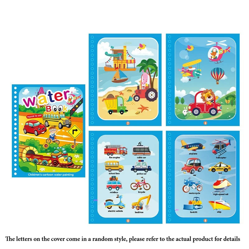 1P wiederverwendbares Wasser-Zeichenbuch – schmutzfreier magischer Malblock mit nachfüllbarem Wasserstift