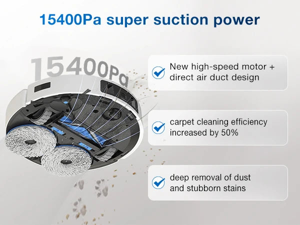 ECOVACS T30C Pro Omni GEN 2 Staubsaugerroboter, Kehren, 25.000 Pa, Staubsaugersammler, Heißluft-Trockenbodenreinigung, Haushaltsgeräte