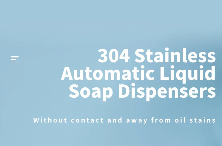 Küchenseifenmaschine, automatischer Sensor, Händedesinfektionsmittel, intelligenter elektrischer Seifenspender für Körperwaschmittel, Edelstahl 304