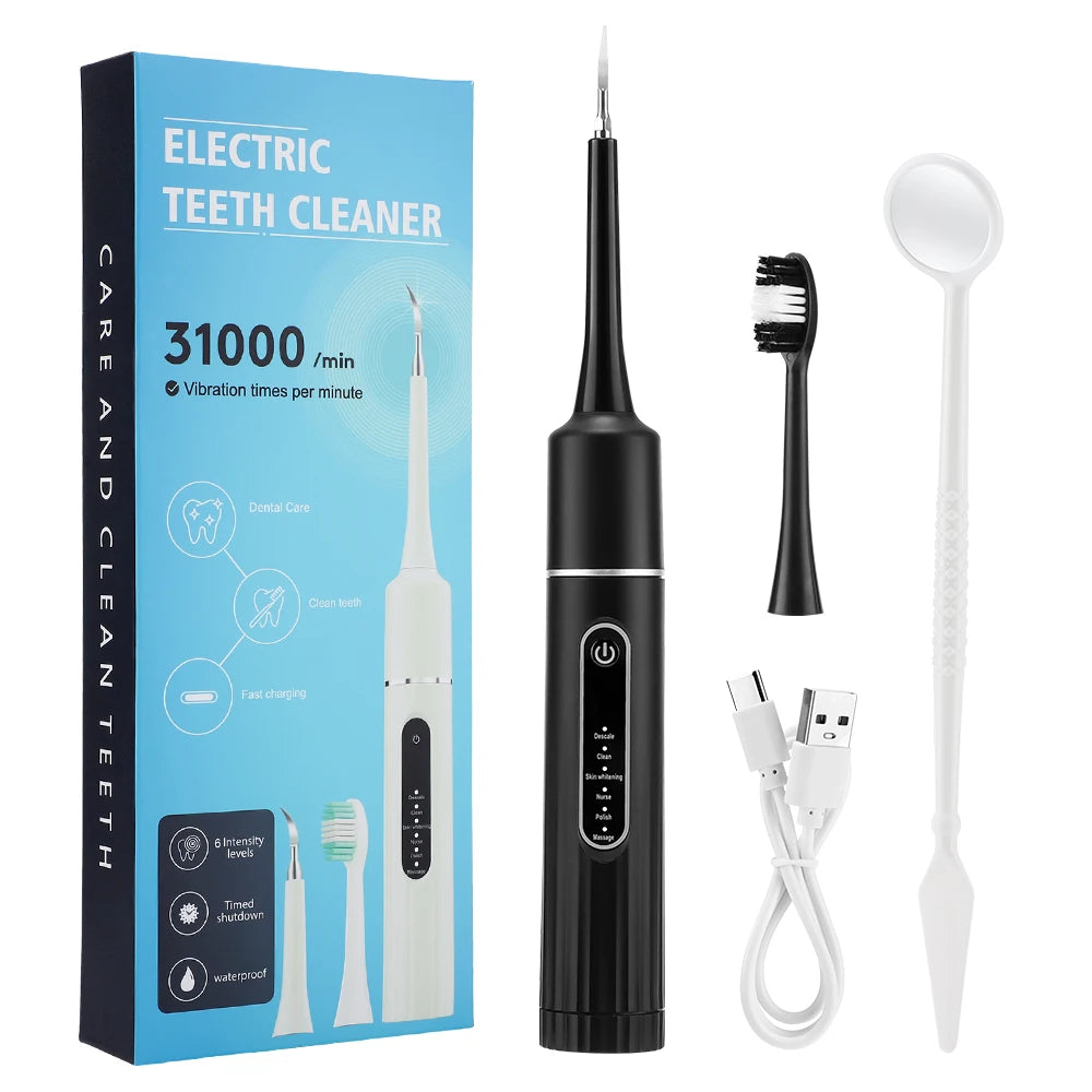Elektrischer Zahn reiniger Dental Scaler 6 Gänge Schall vibration Zahnbürste Zahnstein Zahnstein entferner Zahn aufhellung Reinigungs werkzeuge