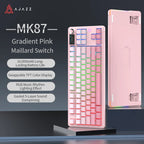 AJAZZ MK87 Drahtlose mechanische Tastatur 75 % Tri-Mode RGB PBT Tastenkappen Hot-Swap-Gaming-Tastaturdichtung 10000 mAh für Gamer PC/Mac
