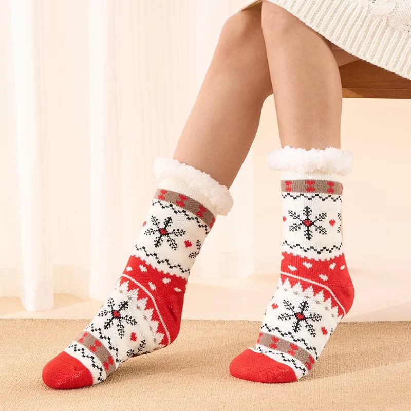 Weihnachten Elch Bodensocken Weihnachten Winter Fleece Schlafteppich Socken Frohe Weihnachten Geschenk Feliz Navidad Frohes Neues Jahr 2026