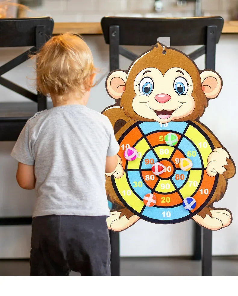 Lernspiele Dartscheibe Babyspielzeug Stickey Ball Dart Indoor Sports Kind Montessori Spiele für Kinder von 3 bis 7 Jahren