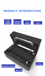 Bluetooth-HD-Drucker D100, Schwarz, tragbarer Thermo-Etikettendrucker für kleine Versandetiketten, kompatibel mit iPhone, Android, Mac, Windows