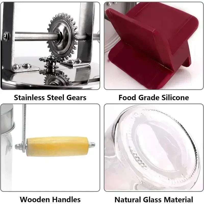 1000L/1500L Manueller Butterchurner, Paddel aus Buchenholz, Sahnemixer, Einmachglas, manuell für handwerkliche Butter, kultivierte Butter