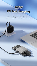 Blueendless Magnetisches M2 2230 2242 NVMe SSD-Gehäuse mit Lüfter 100 W PD-Aufladung Typ C NVMe PCIE SSD-Gehäuse für iPhone Mac