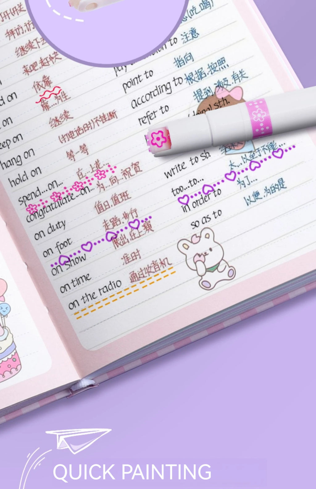 6 Teile/satz Blume Linie Form Highlighter Stift Roller Spitze Kurve Liner Marker Kawaii Koreanische Schreibwaren Schule Bürobedarf Geschenke